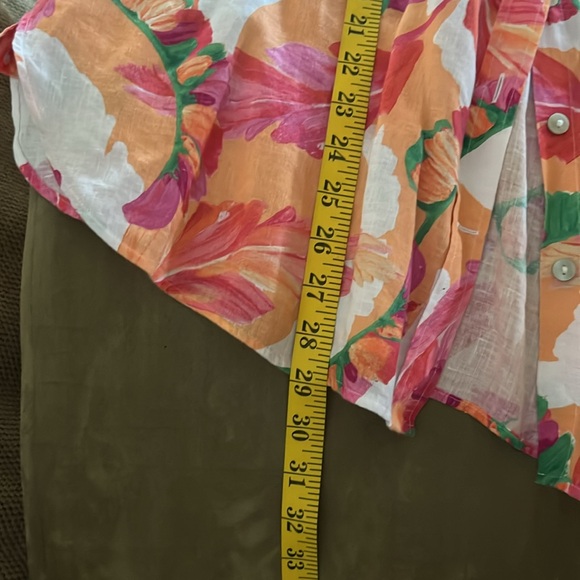 Chico’s Floral Print Blouse 3/4 length sleeves button down 2.5 US XL‎ - Picture 7 of 10